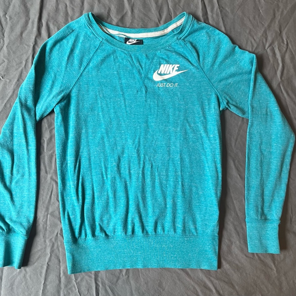 Nike Turquoise Long Sleeve Top Size XS